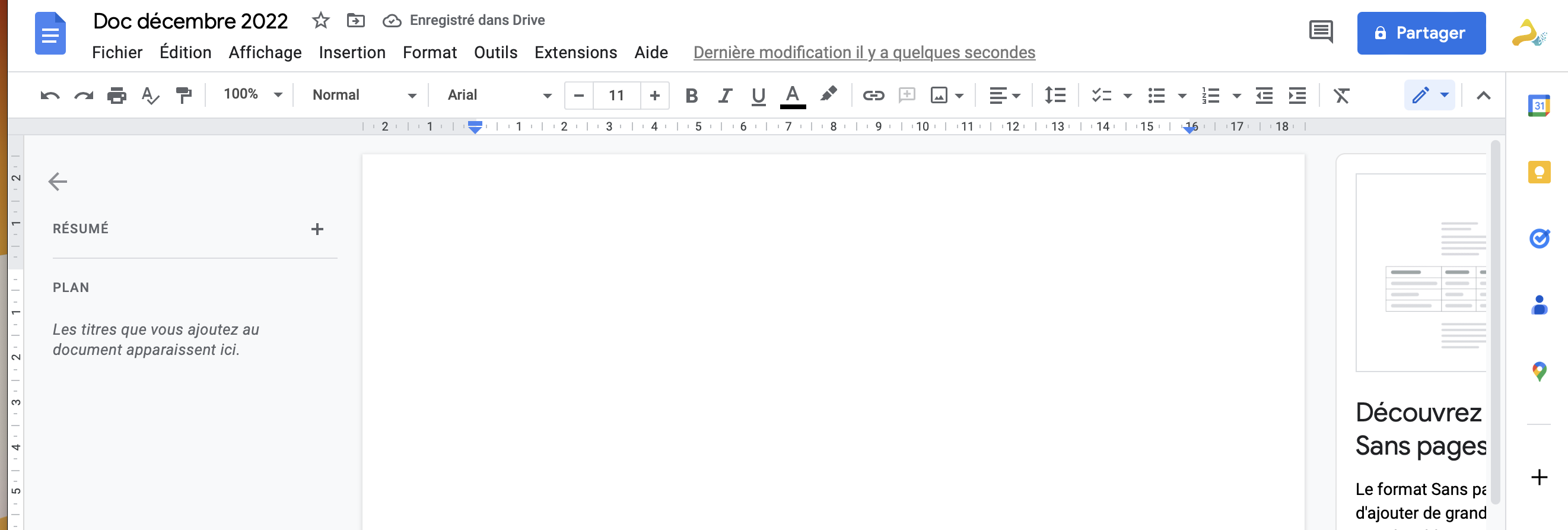 Imprime écran de google docs