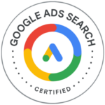 image qui représente un cercle, c'est le logo de la certification officielle de google ads sur le réseau search