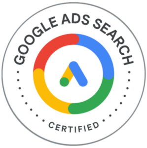 image qui représente un cercle, c'est le logo de la certification officielle de google ads sur le réseau search