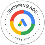 image qui représente un cercle, c'est le logo de la certification officielle de google ads sur le réseau shopping