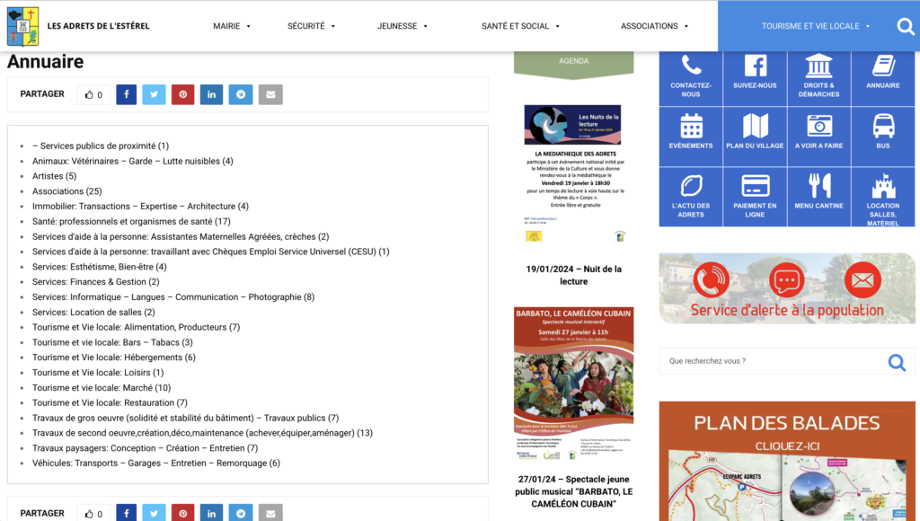 plateforme Mairie Adrets de l'esterel - annuaire mairie