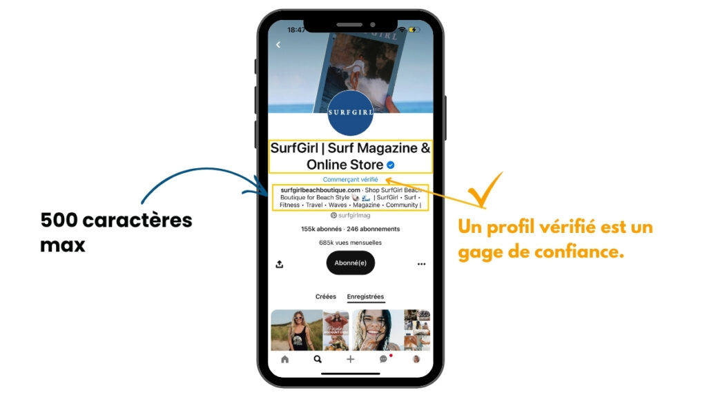profil pinterest