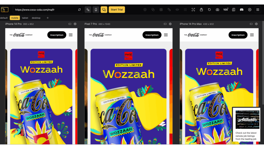 Vérifier si le site est responsive